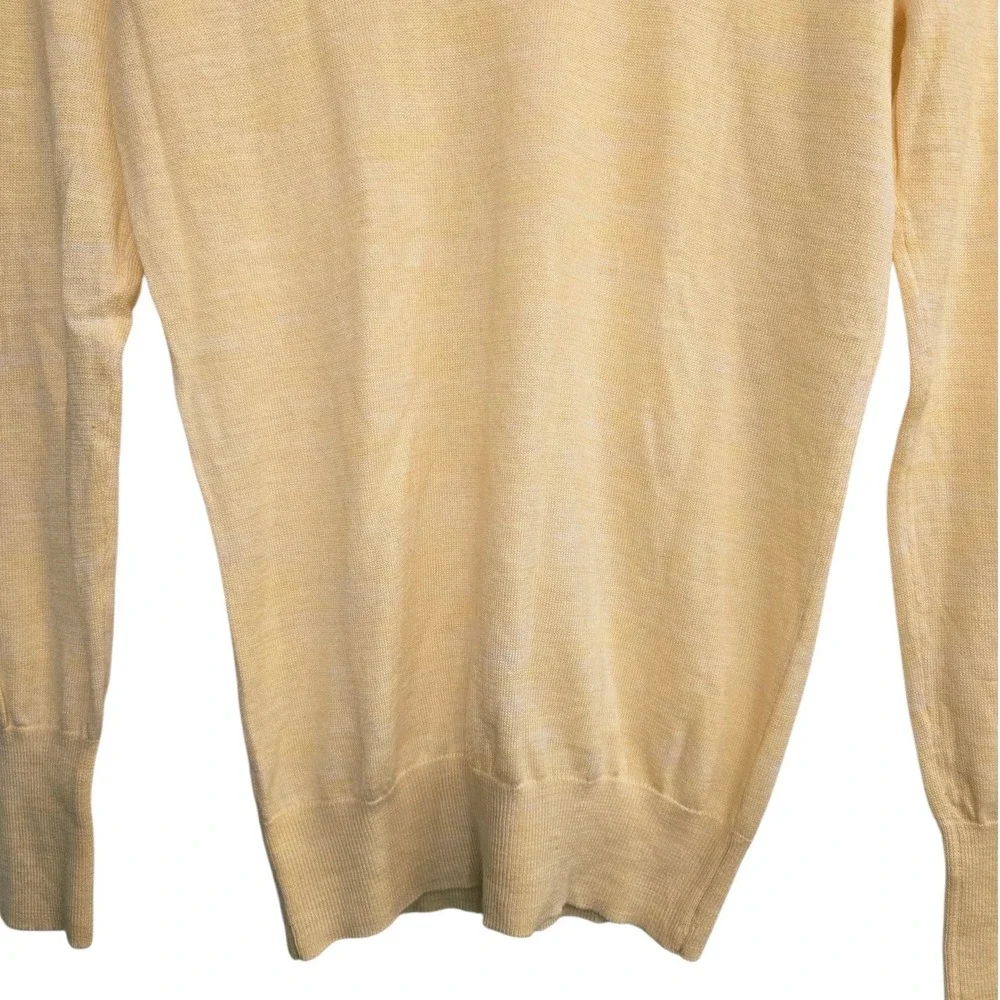 Ann Taylor Petite Cream Sweater Quiet Luxury Minimalist Vanilla Office Core SP